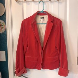 J Crew Red Velvet Blazer